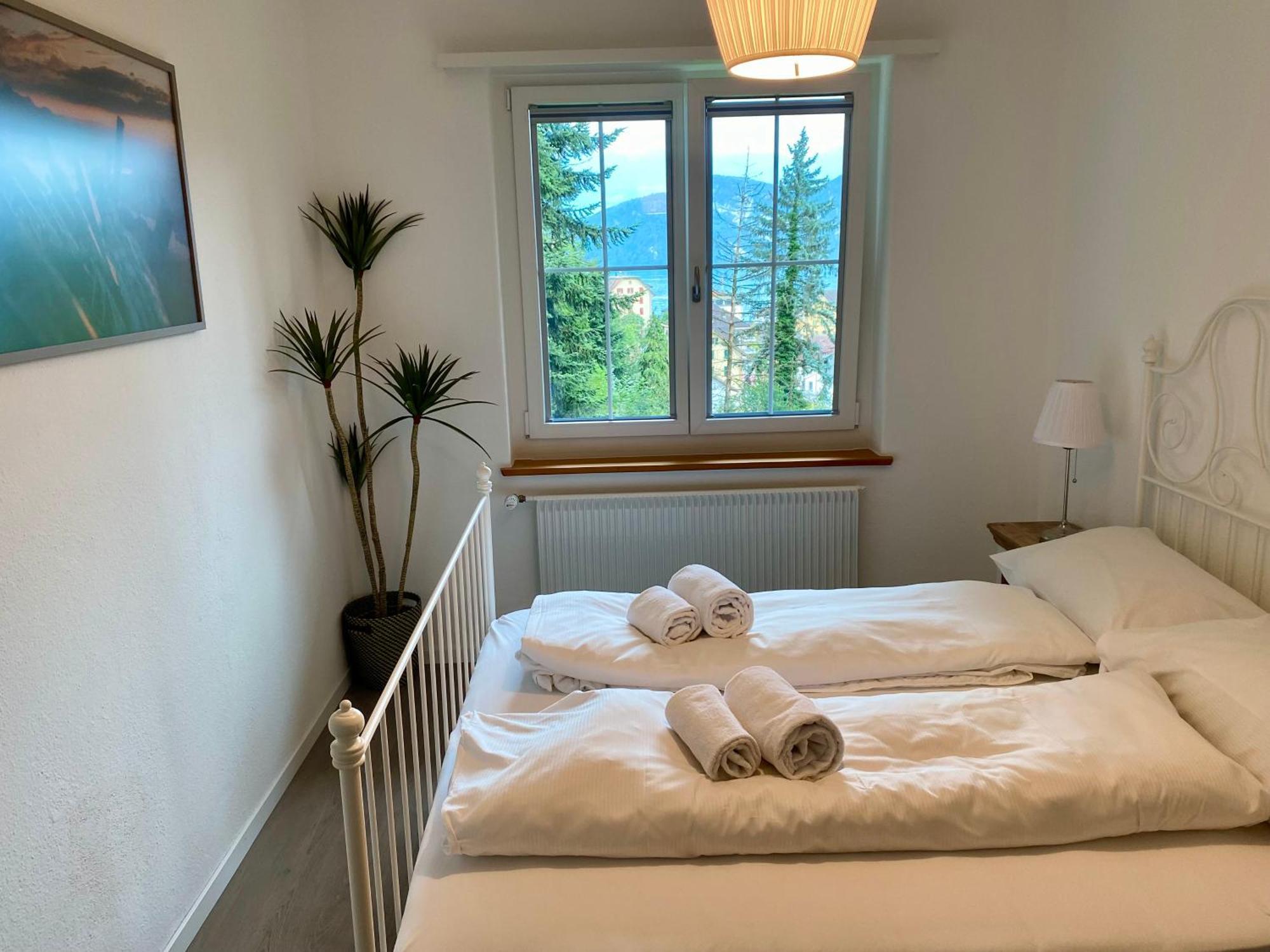 Beautiful Flat With Nice Lake And Mountain Views Weggis Exterior foto